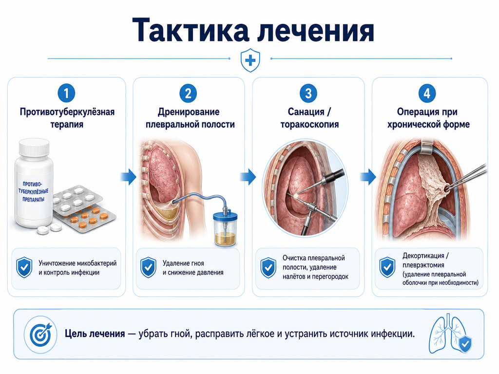 Лечение туберкулёзной эмпиемы